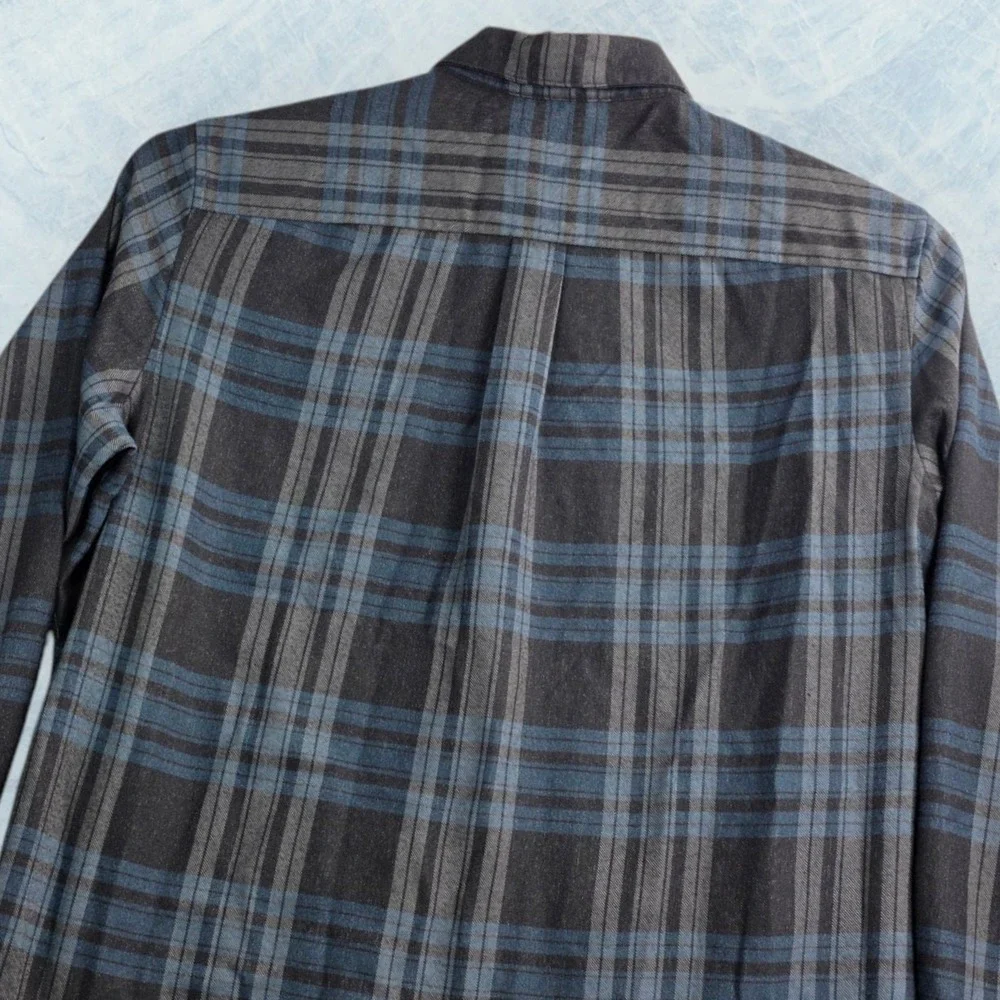 The North Face‎ Button Down Plaid Flannel Shirt Men's Size XL Nylon Blend Hiking